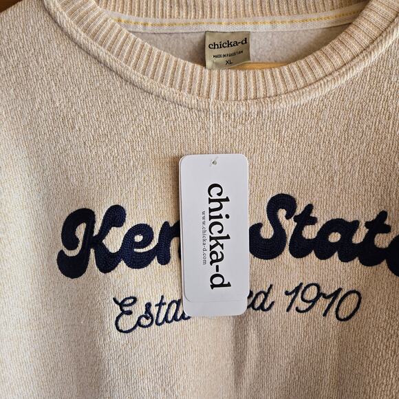Kent State Embroidered Boutique Crewneck Pullover Sweatshirt XL Soft Cozy NWT - Picture 4 of 4